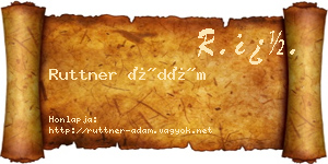 Ruttner Ádám névjegykártya